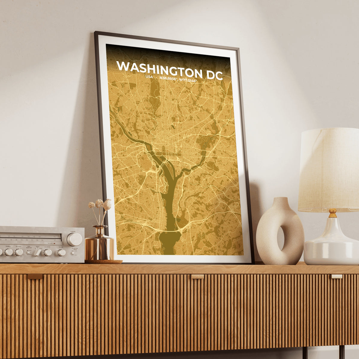 Washington DC Forge Map Poster