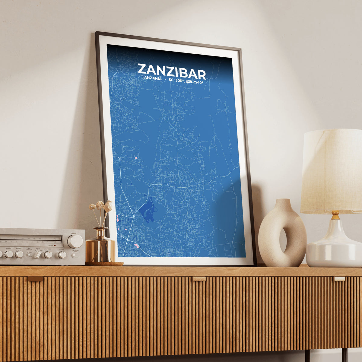 Zanzibar Candy Map Poster