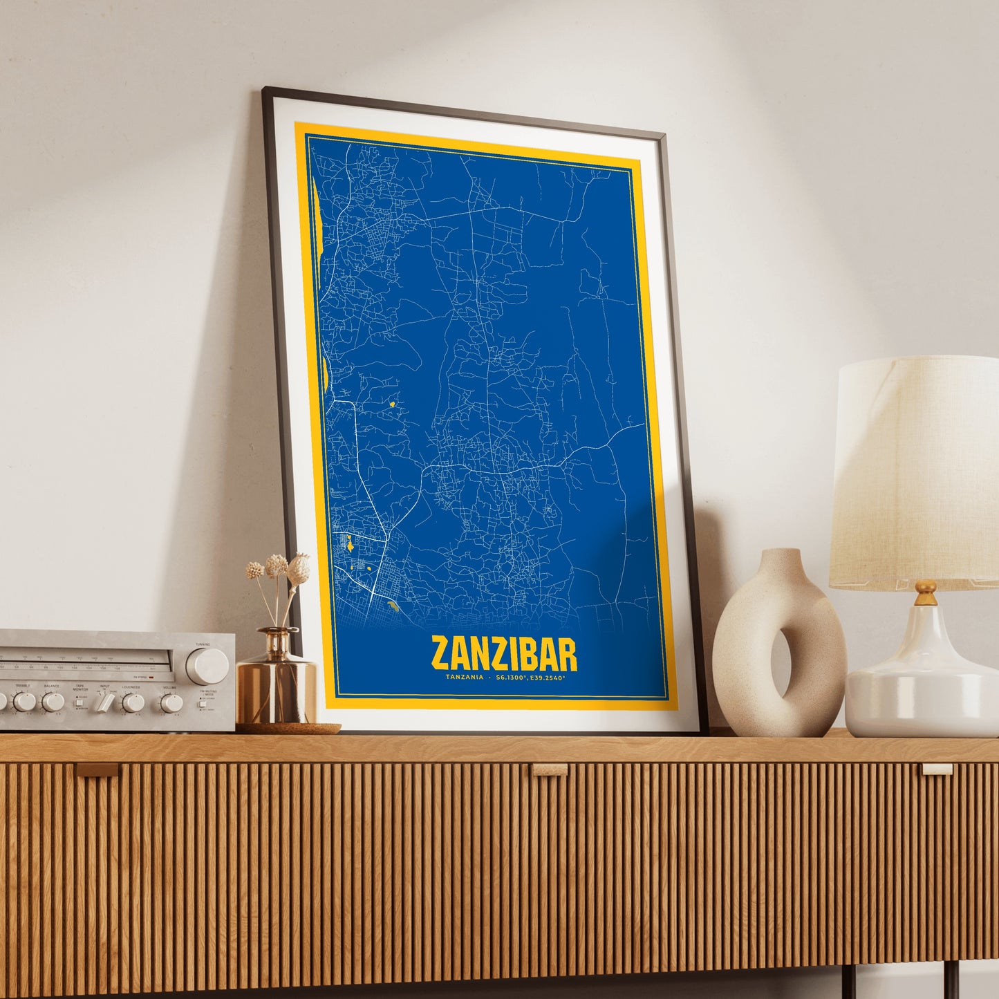 Zanzibar Blockbuster Map Poster