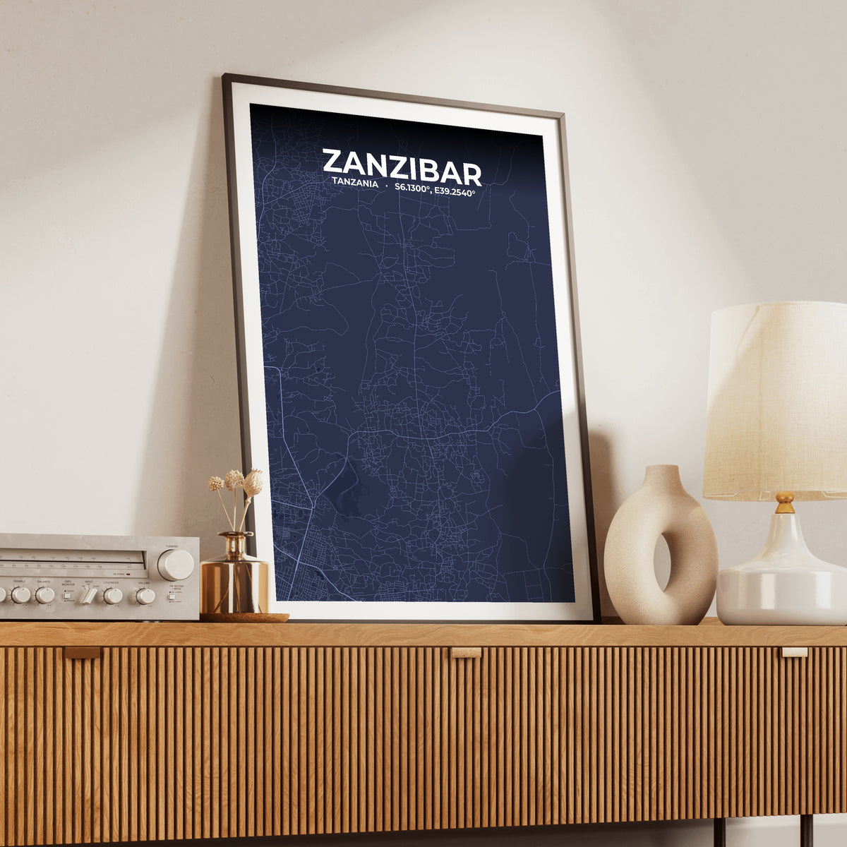 Zanzibar Tide Map Poster
