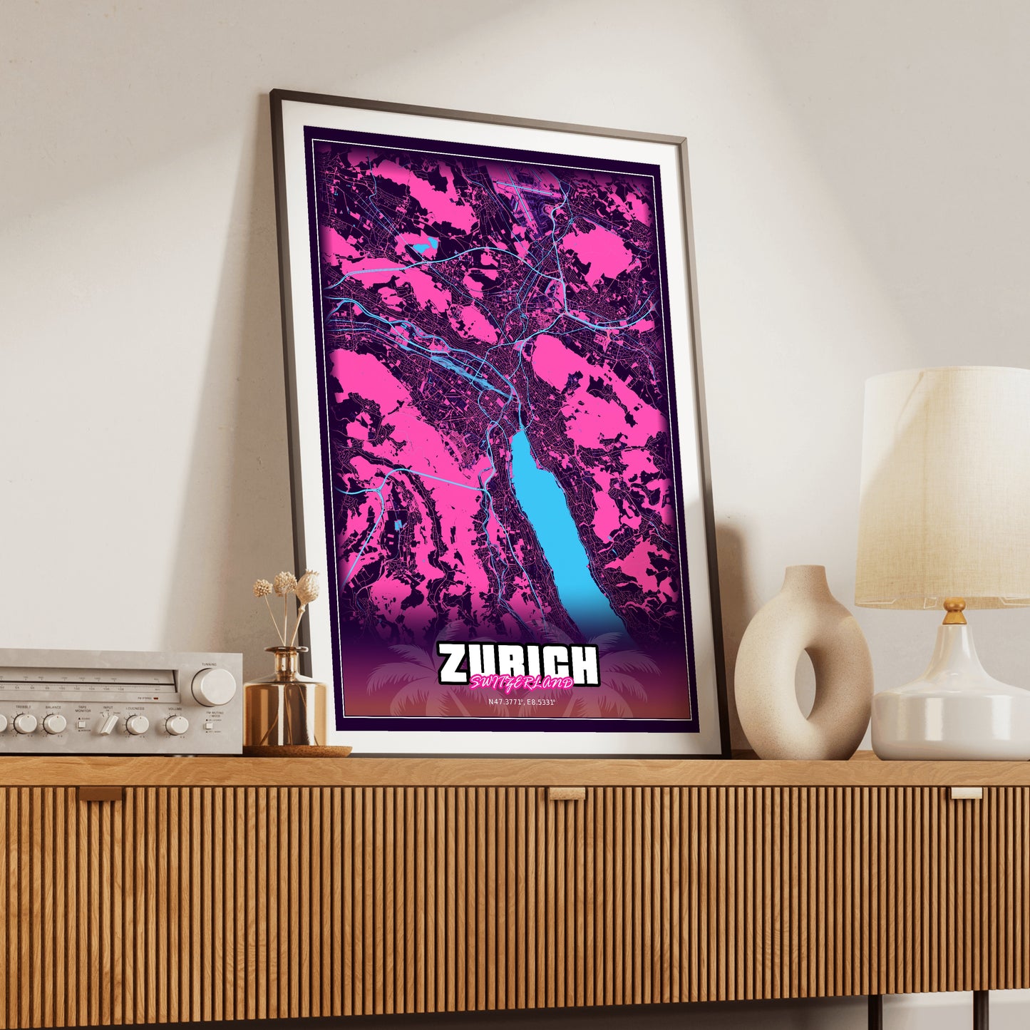 Zurich GTA Map Poster