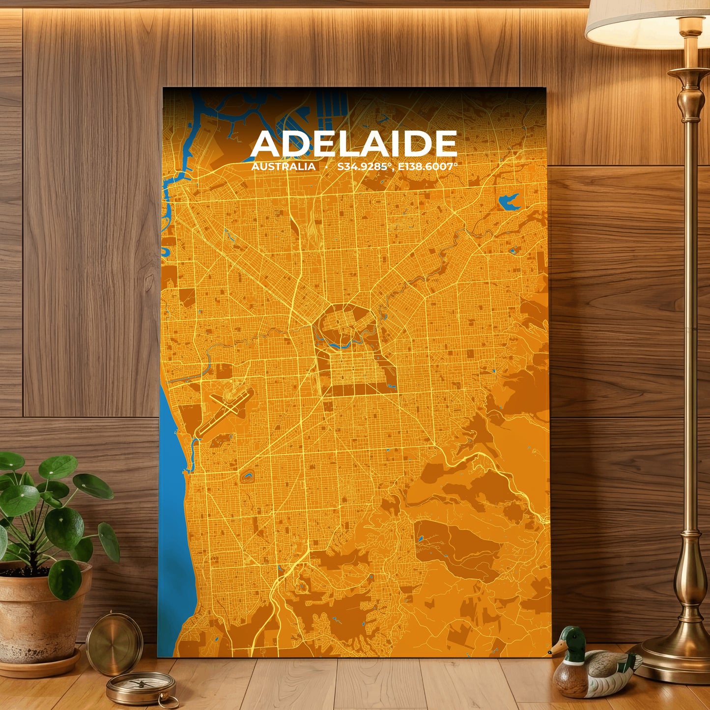 Adelaide Scorch Map Poster