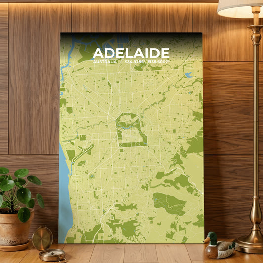 Adelaide Fern Map Poster