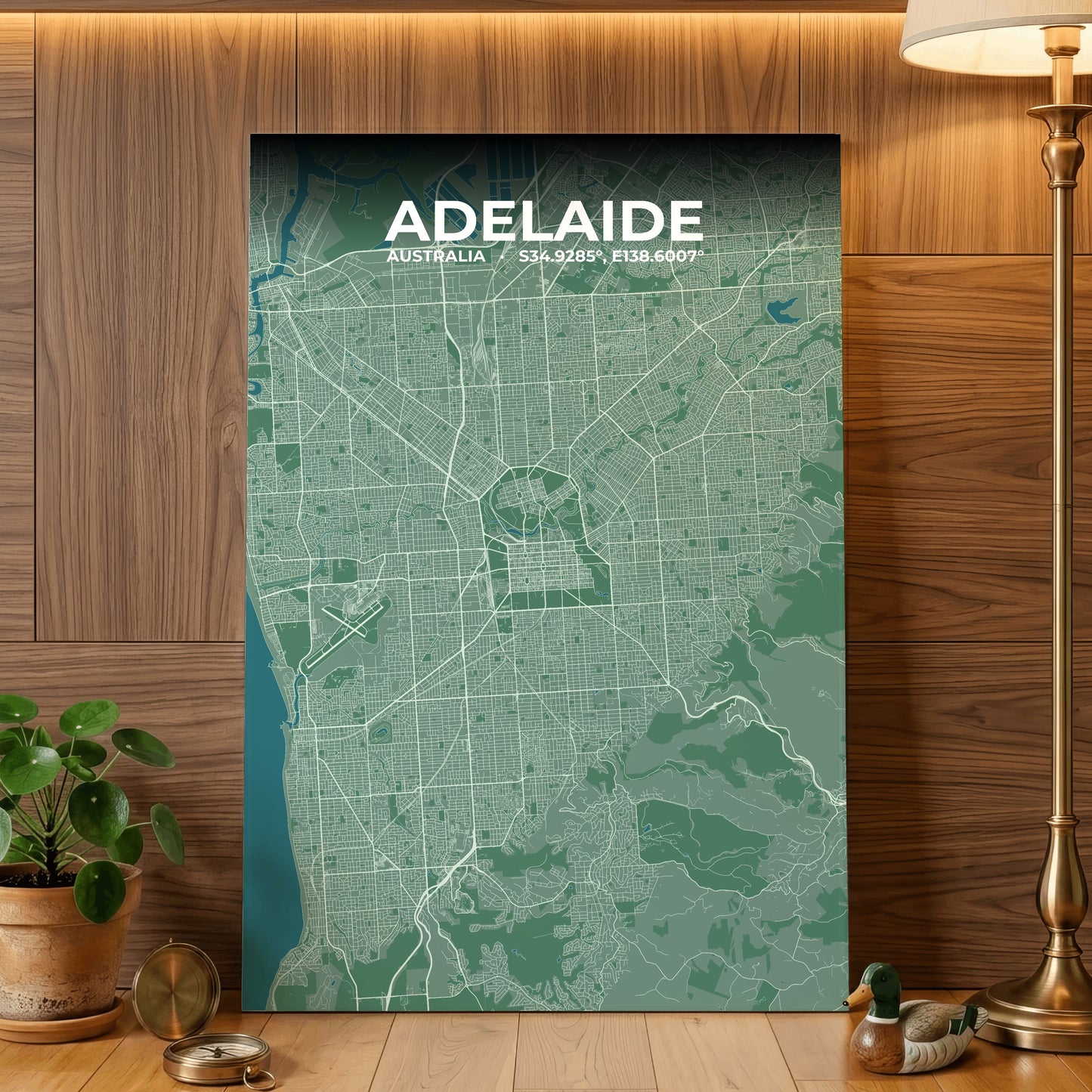 Adelaide Mist Map Poster