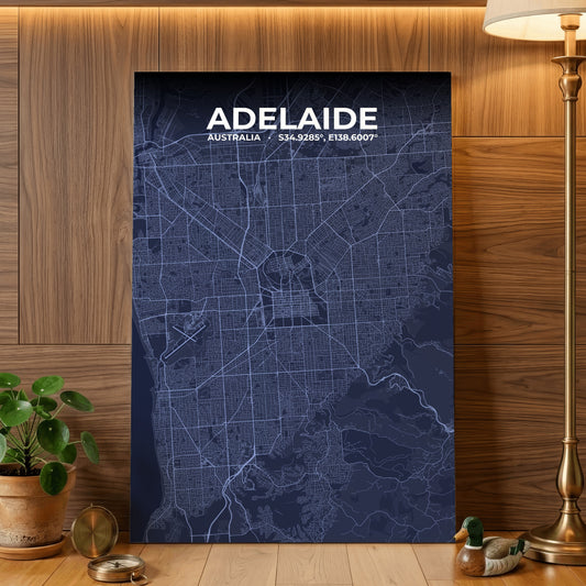 Adelaide Tide Map Poster