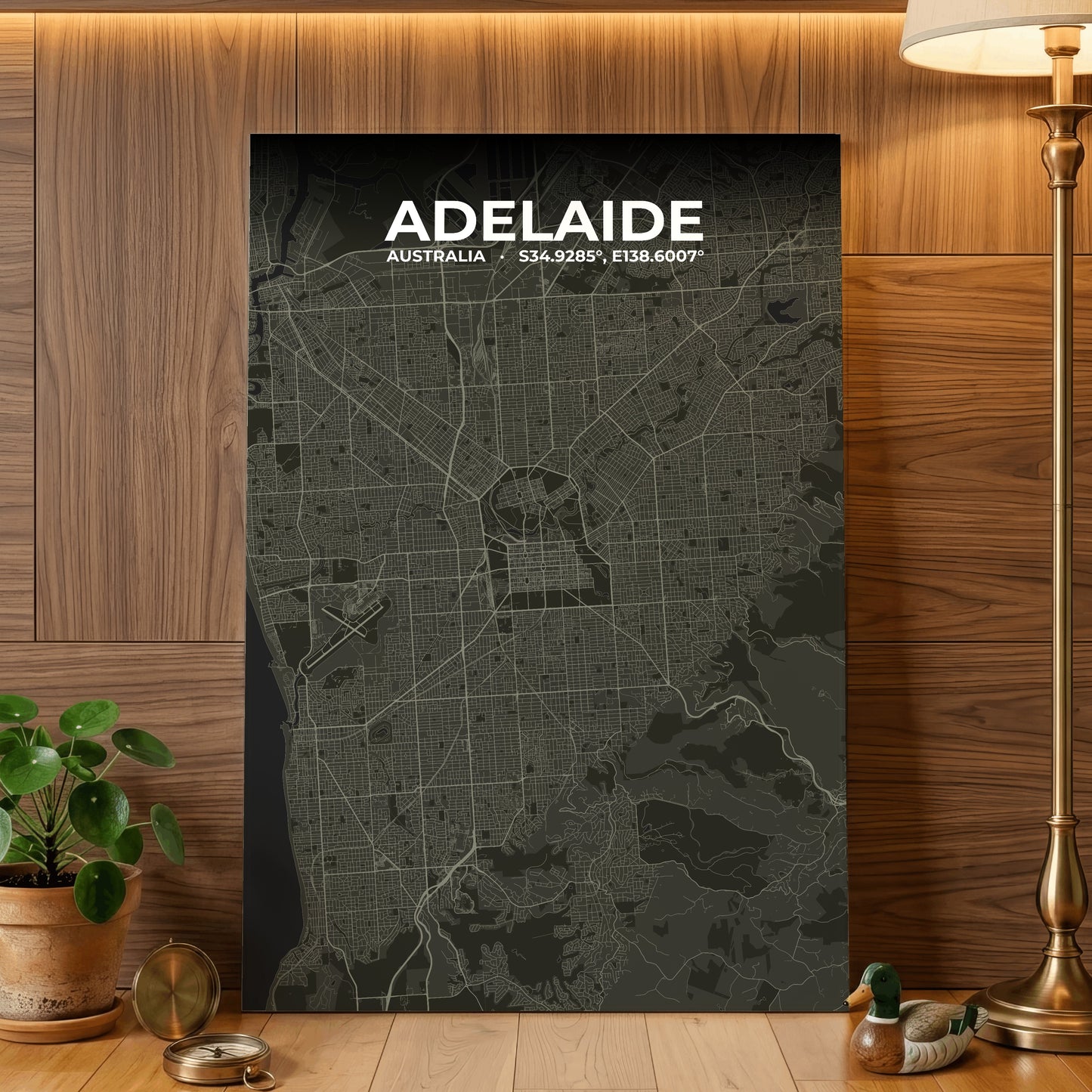 Adelaide Sable Map Poster