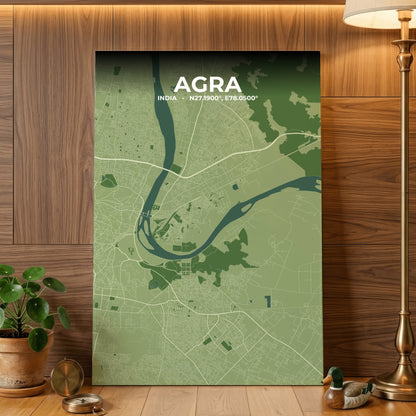 Agra Clay Map Poster