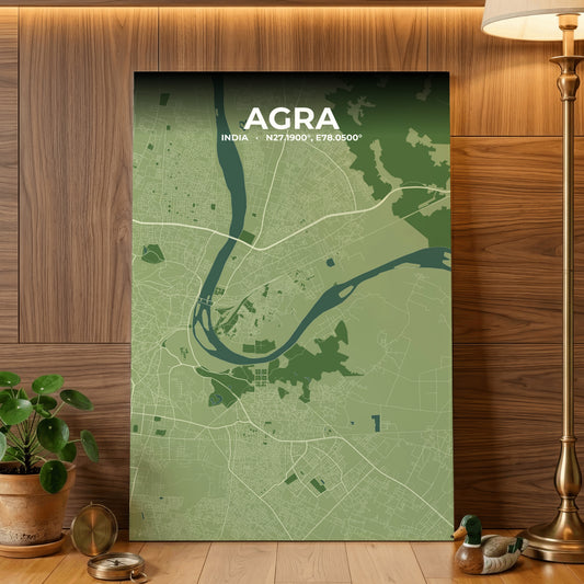 Agra Clay Map Poster