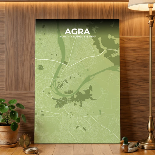 Agra Grove Map Poster
