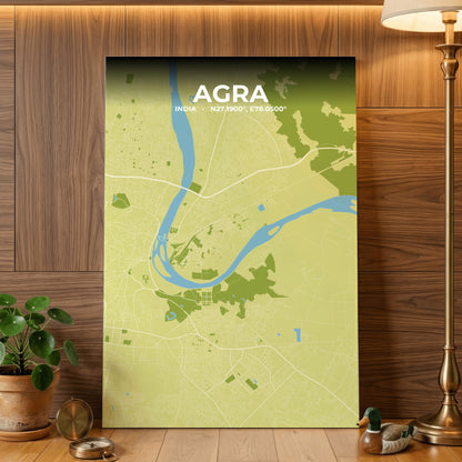 Agra Fern Map Poster