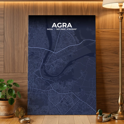 Agra Tide Map Poster