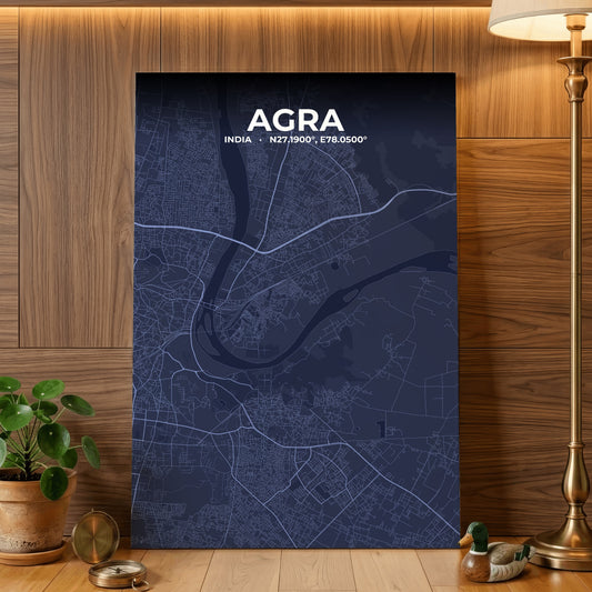 Agra Tide Map Poster
