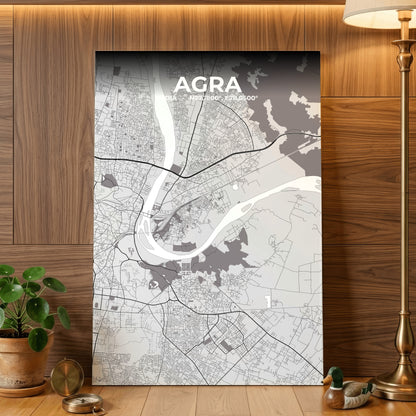 Agra Ash Map Poster