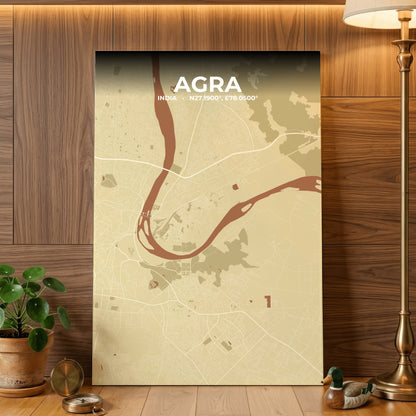 Agra Ember Map Poster