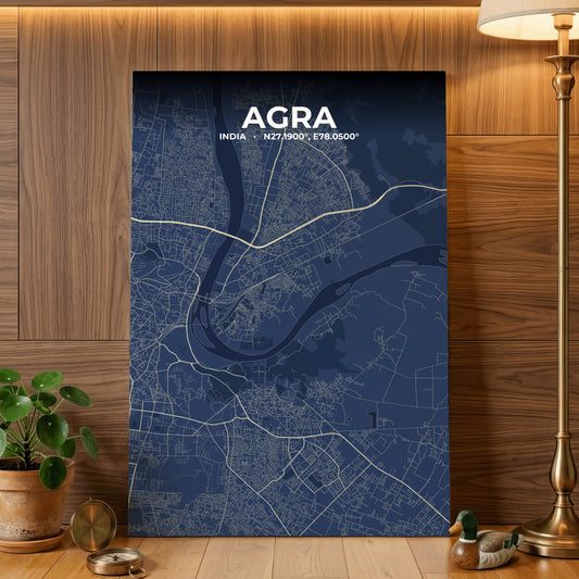 Agra Anchor Map Poster