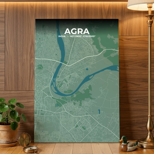 Agra Mist Map Poster