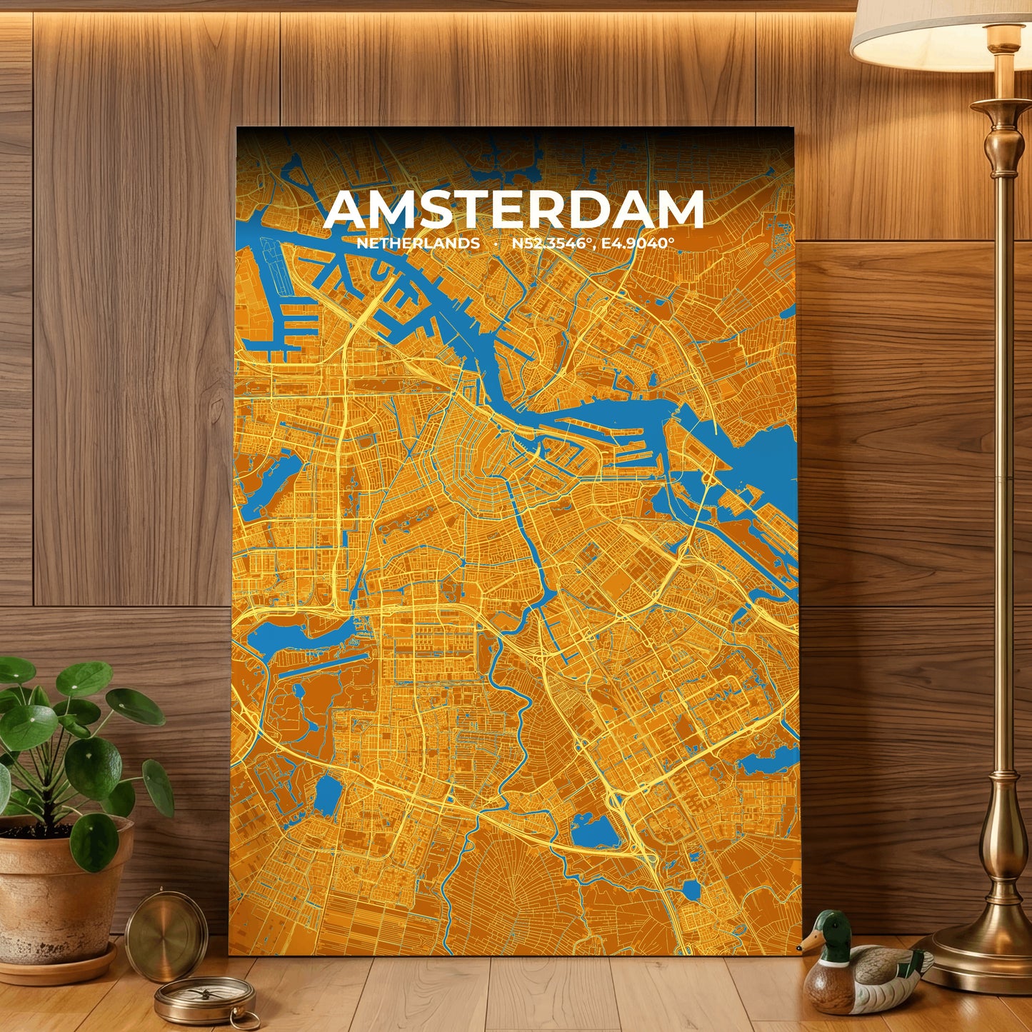 Amsterdam Scorch Map Poster