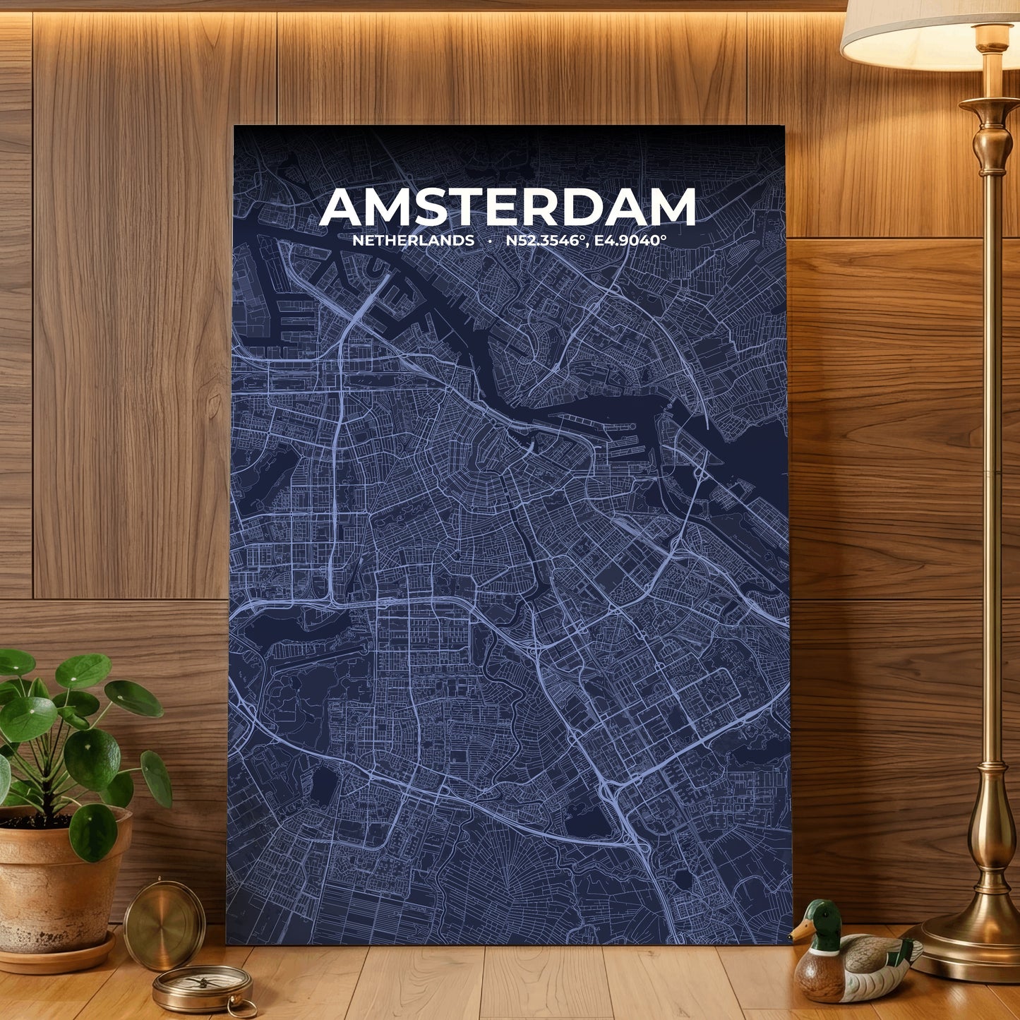 Amsterdam Tide Map Poster