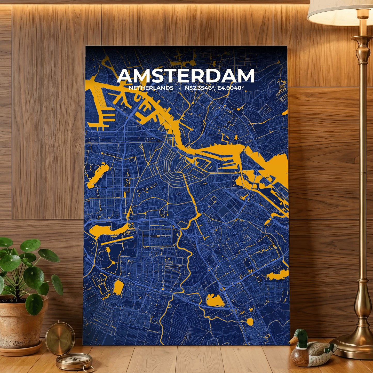 Amsterdam Ink Map Poster