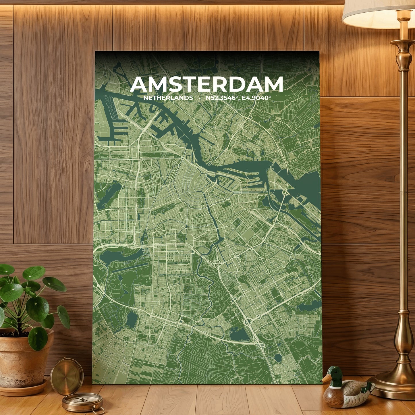 Amsterdam Clay Map Poster