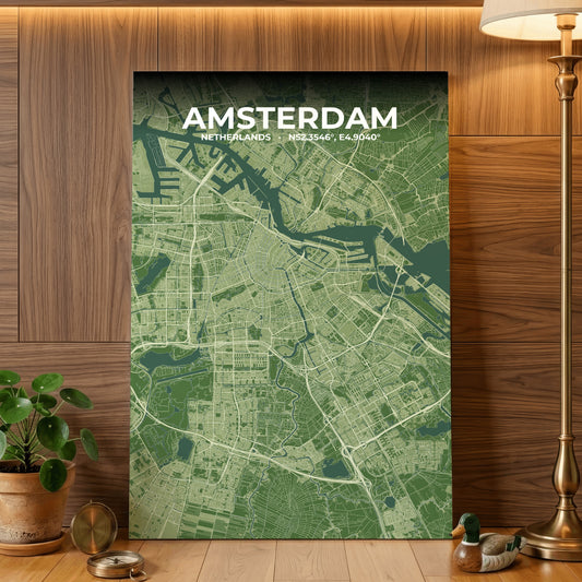 Amsterdam Clay Map Poster
