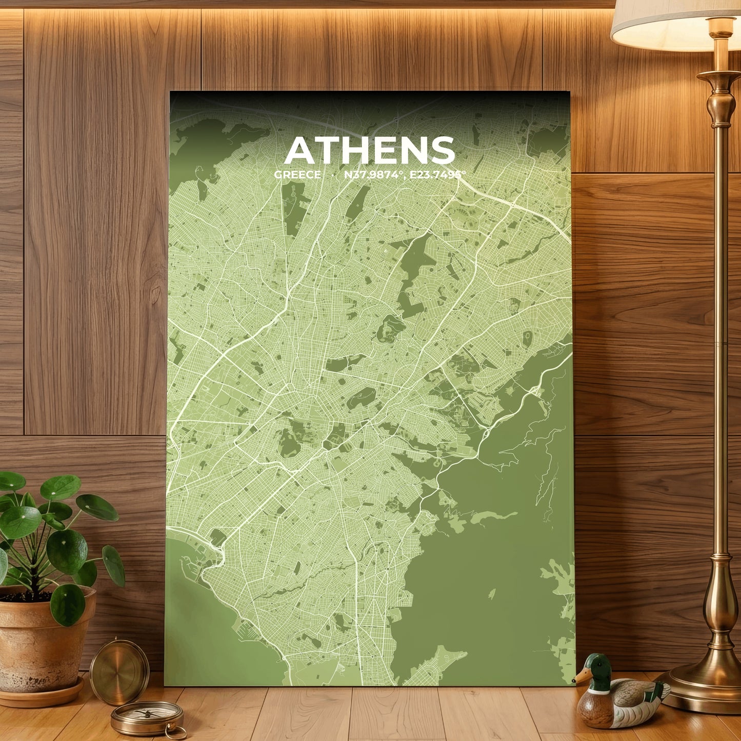 Athens Grove Map Poster