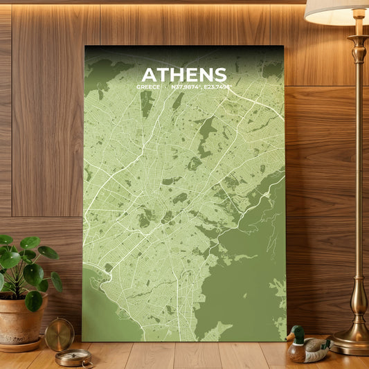 Athens Grove Map Poster