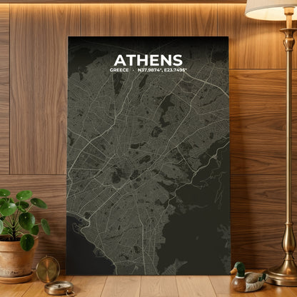 Athens Sable Map Poster