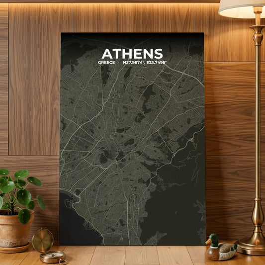 Athens Sable Map Poster