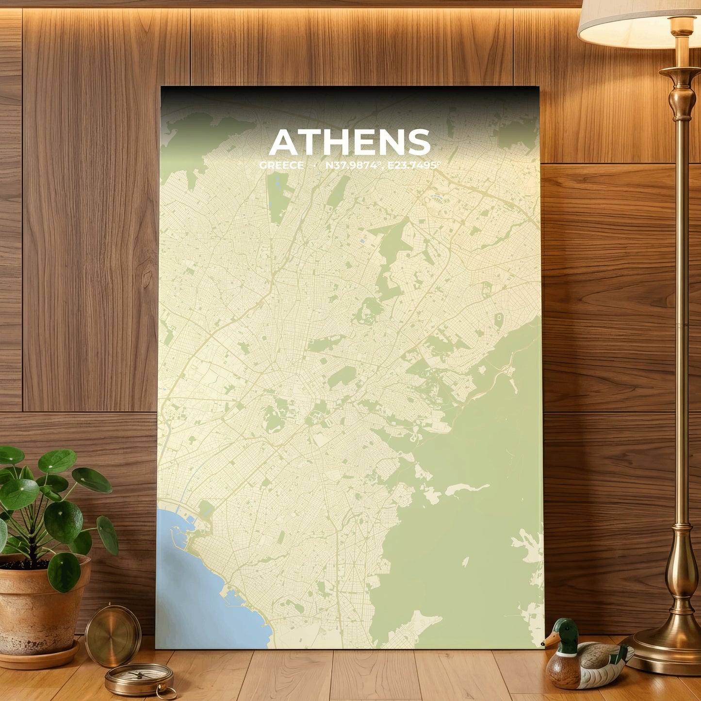 Athens Drift Map Poster