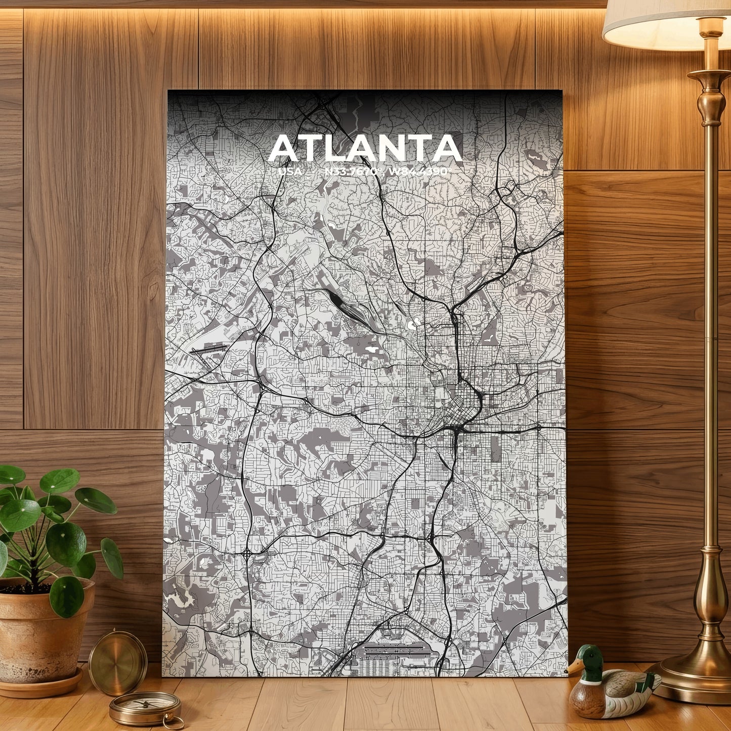 Atlanta Ash Map Poster