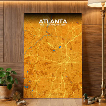 Atlanta Scorch Map Poster