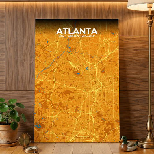 Atlanta Scorch Map Poster