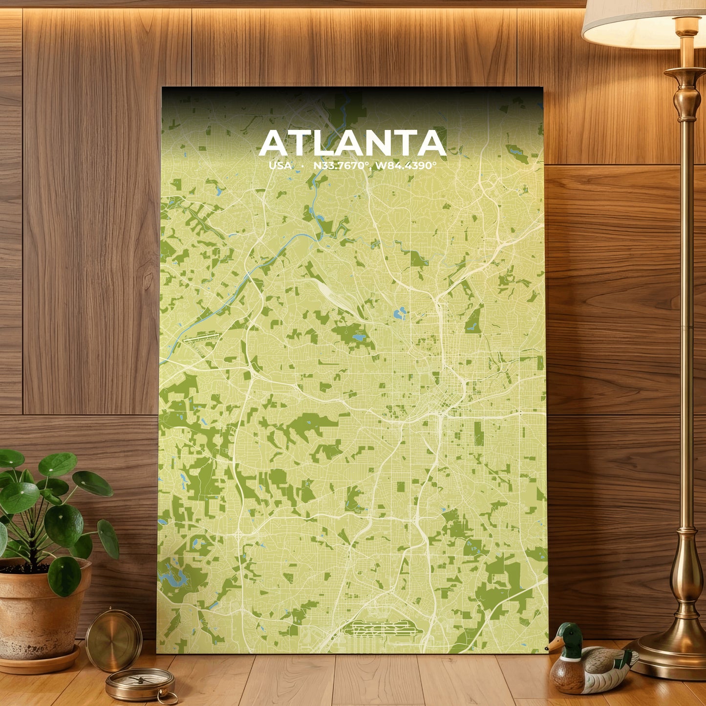 Atlanta Fern Map Poster