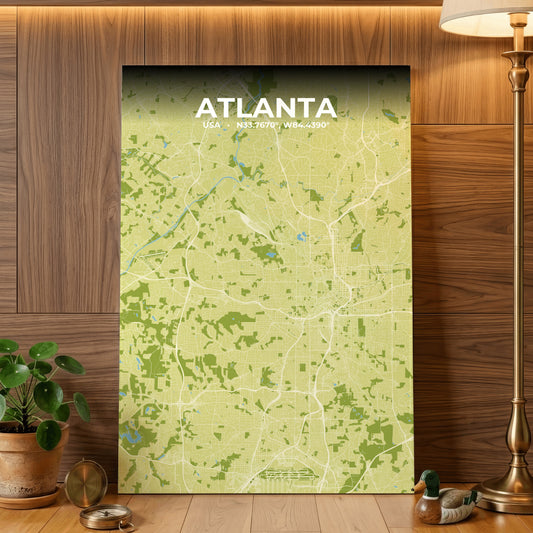 Atlanta Fern Map Poster