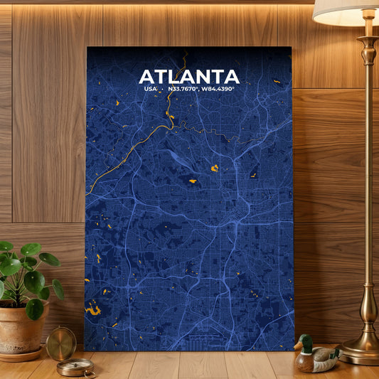 Atlanta Ink Map Poster