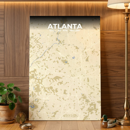 Atlanta Barn Map Poster