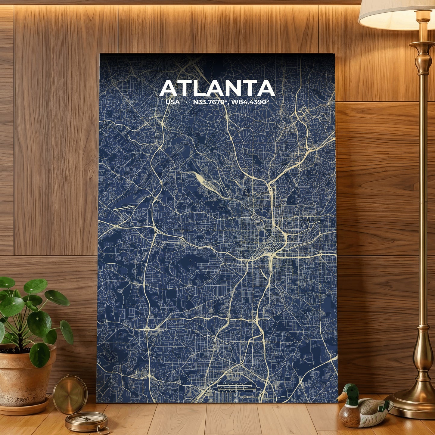 Atlanta Anchor Map Poster