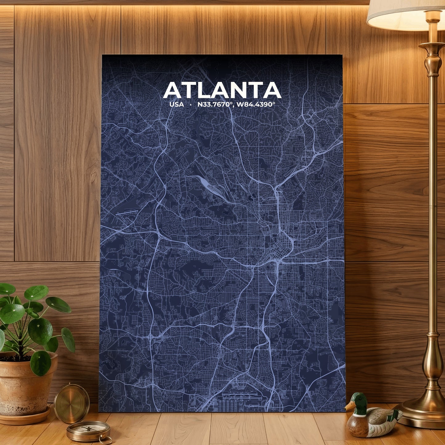 Atlanta Tide Map Poster