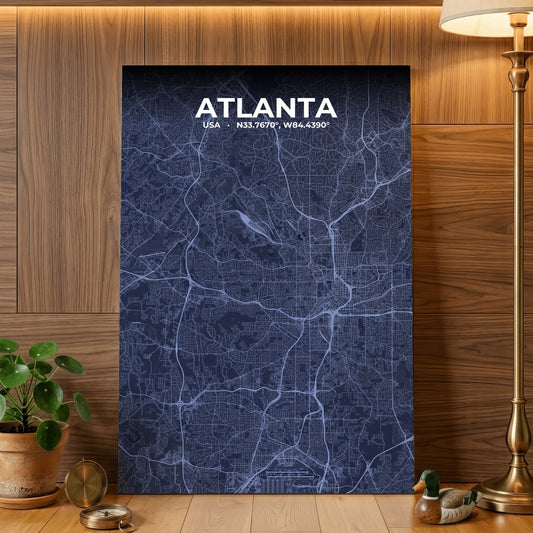 Atlanta Tide Map Poster