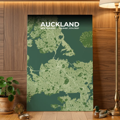 Auckland Clay Map Poster