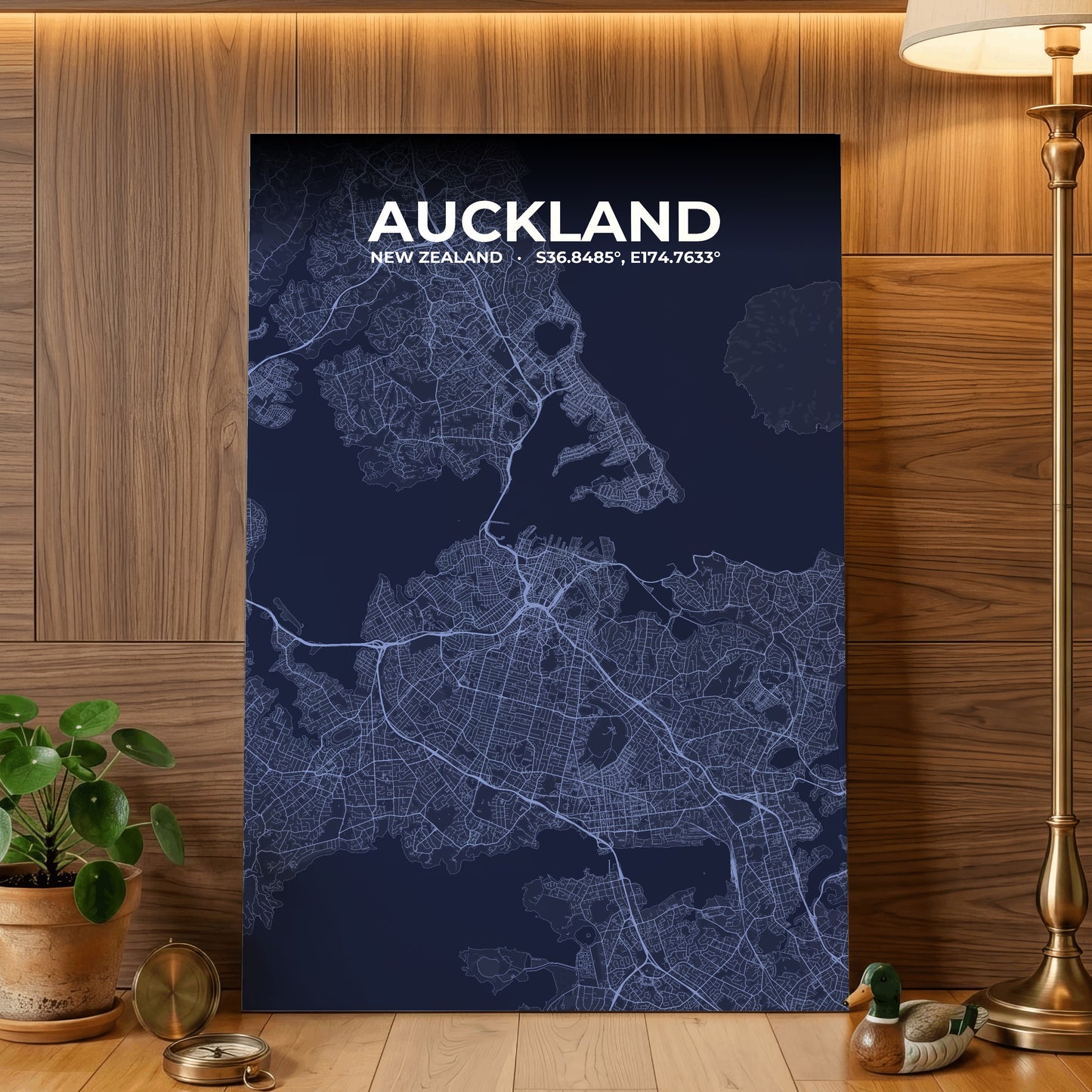 Auckland Tide Map Poster