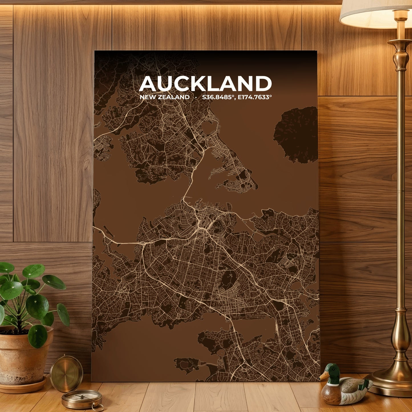 Auckland Plum Map Poster