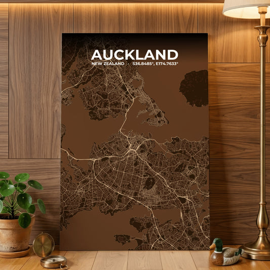 Auckland Plum Map Poster