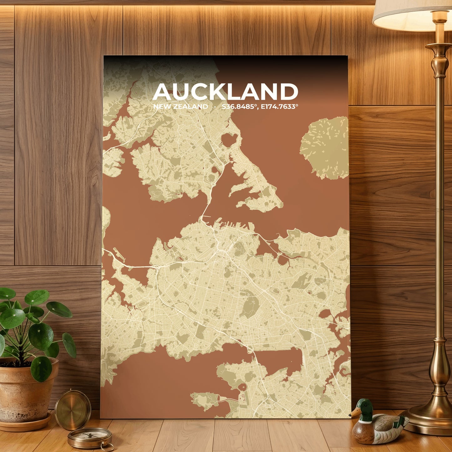 Auckland Ember Map Poster