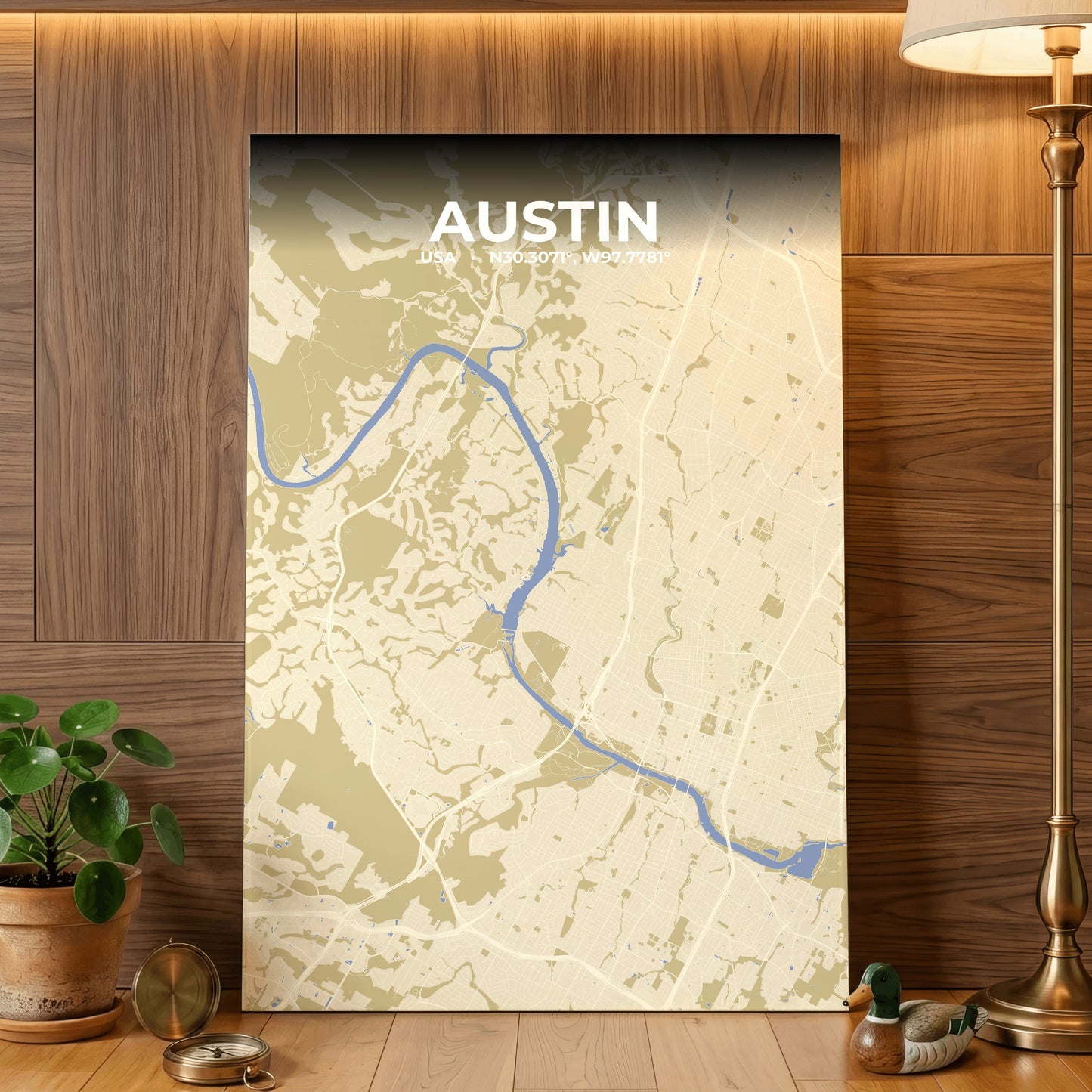 Austin Barn Map Poster
