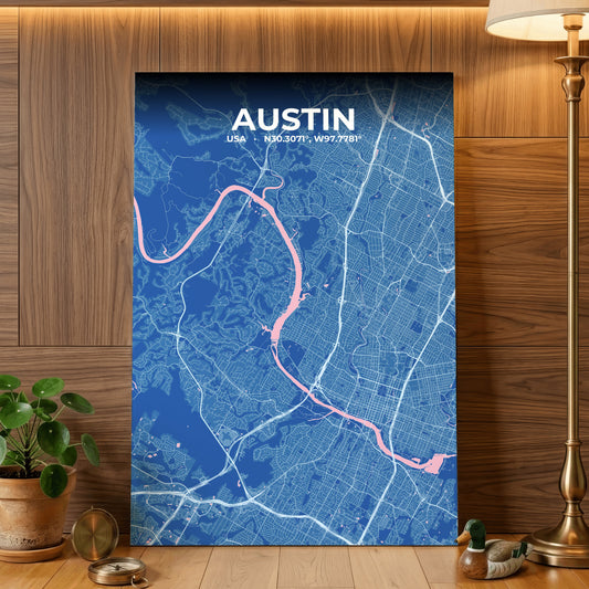 Austin Candy Map Poster