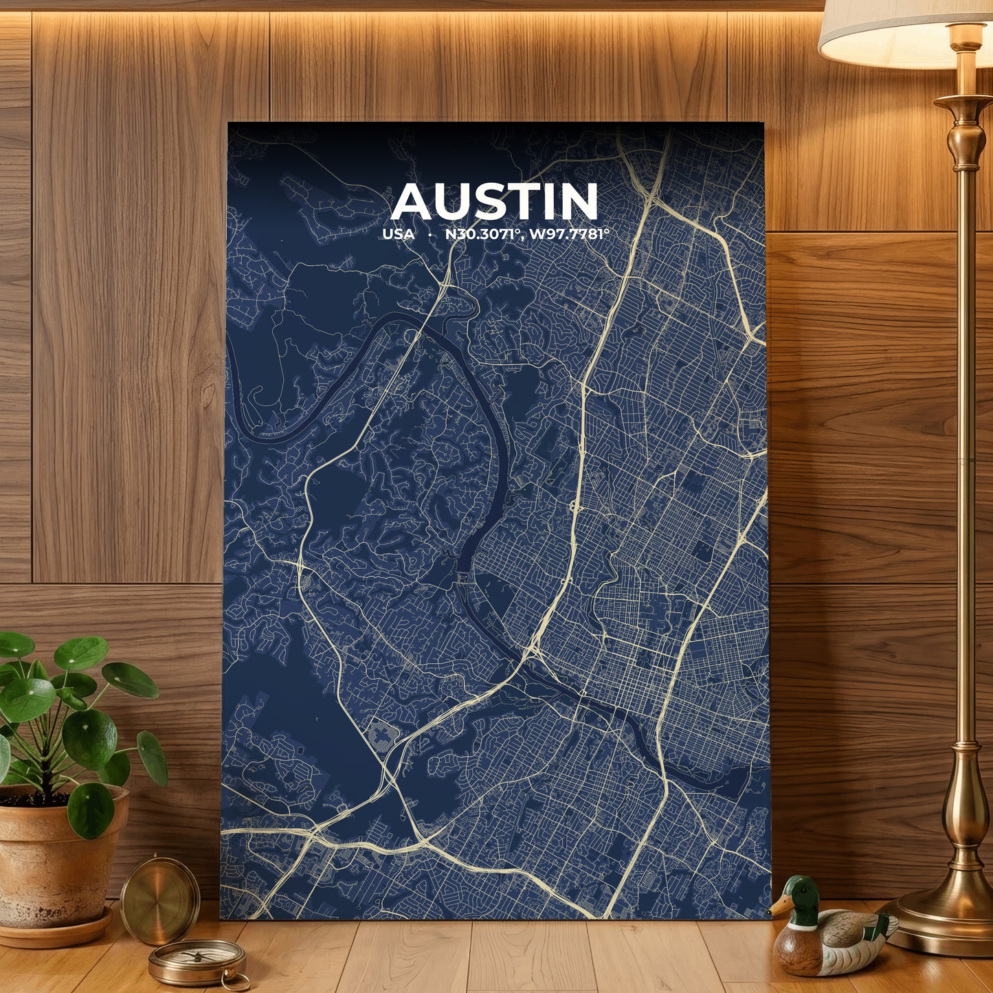 Austin Anchor Map Poster