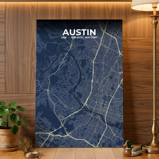 Austin Anchor Map Poster