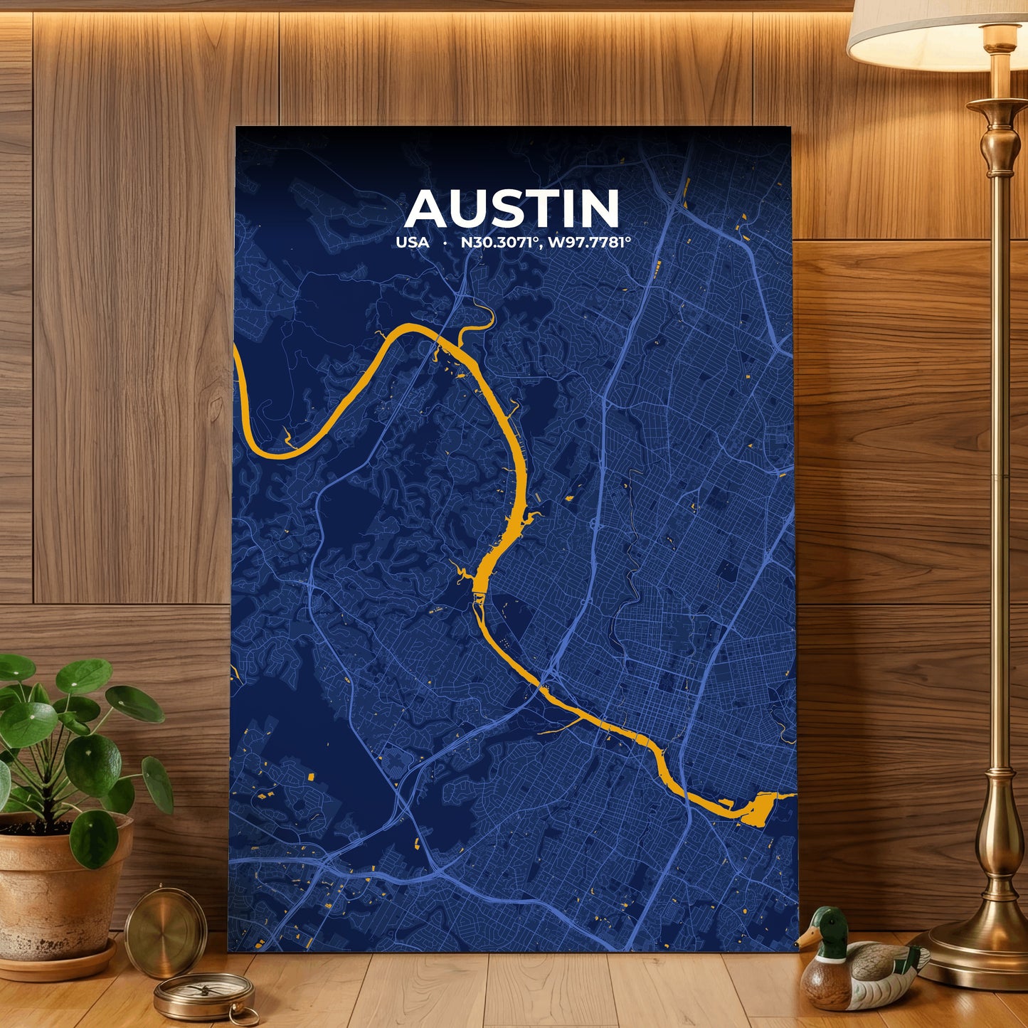 Austin Ink Map Poster